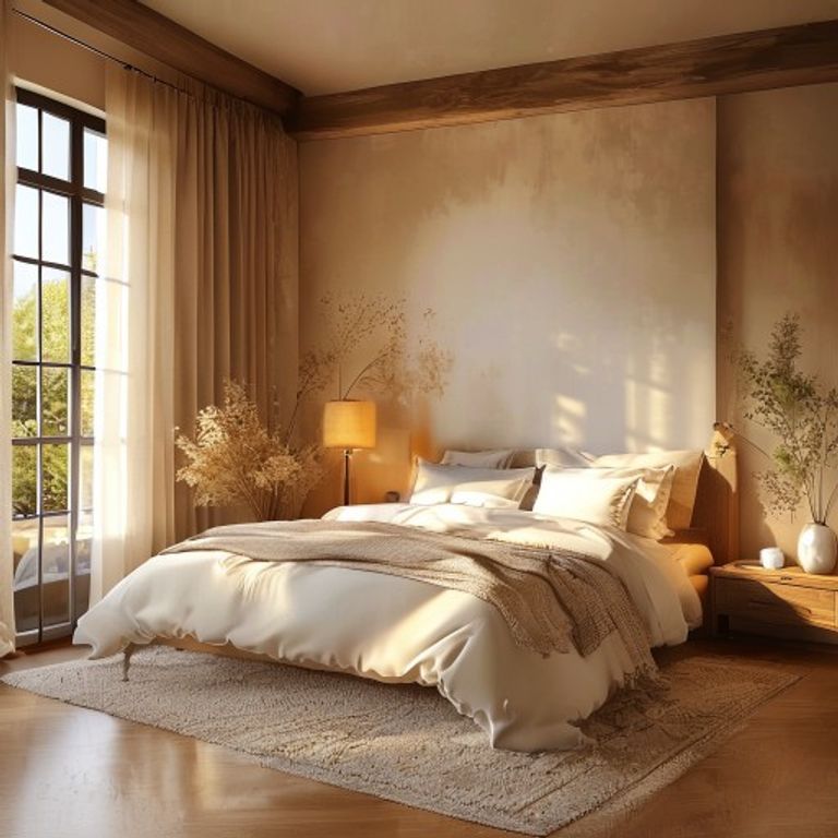 Beautiful Bedroom Wallpapers To Enhance Your Space, lifestyle editorial photo, warm natural lighting, high resolution, no text, no watermarks