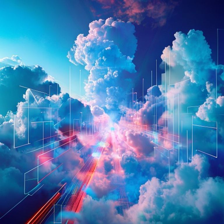 Beyond the Cloud The Next Evolution of Digital Infrastructure, editorial magazine photography, vibrant professional quality, no text, no watermarks